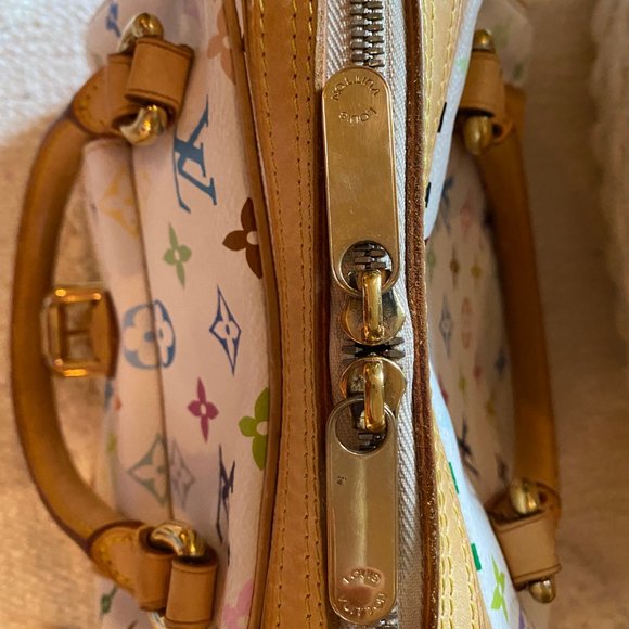 LOUIS VUITTON WHITE MONOGRAM MURAKAMI PRISCILLA Multicolor Bag Purse HOST PICK - Picture 8 of 16